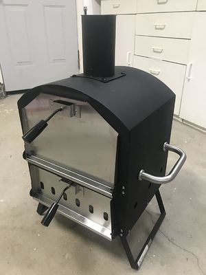 Waterproof Cover Included 2-Layer Wood Fired Pizza Oven with 30*30*1.0cm Pizza Stone