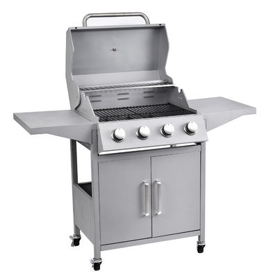 Metal Type Steel Portable 4 Burner Gas Bbq Grill for Commercial Smokeless Cooking
