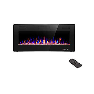 Home Heating Electric Recessed and Wall Mounted Fireplace with 36-In Artificial Flame