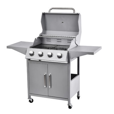 Metal Type Steel Portable 4 Burner Gas Bbq Grill for Commercial Smokeless Cooking