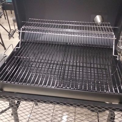 Stainless Steel Double Barrel Smoker BBQ Grill with Big Body and Large Cooking Area