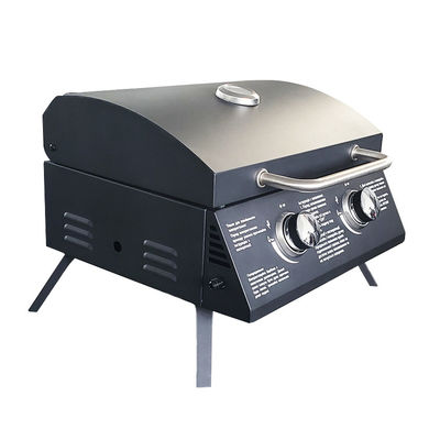 Powder Coated 2 Burners Gas BBQ Grill Propane Rotisserie Roaster Outdoor Oven