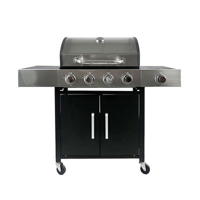 Customized Logo Acceptable 5 Burner Stainless Steel Barbecue for Outdoor Kitchen Balcony