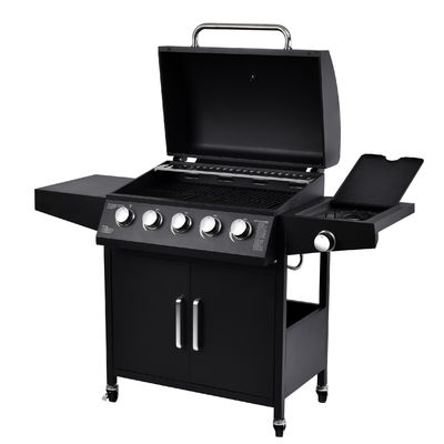 5 1 Propane Burners Gas Grills Stainless Steel Camping Rotisserie Stove 141*55*109 cm