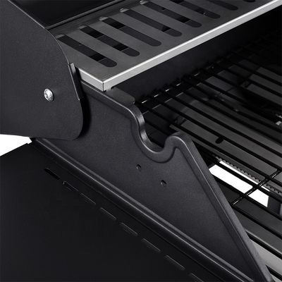 Outdoor BBQ Stove High Temperature Gas Grill with Wheels 63.5*61.5*51.5cm Smokeless