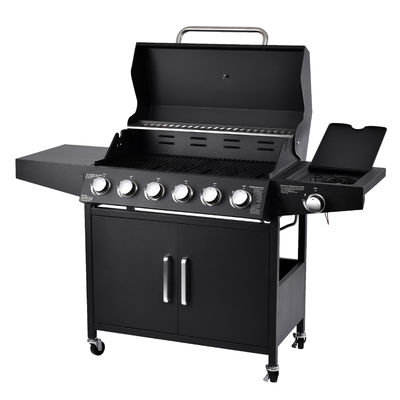 36.8kg Family Outdoor BBQ Gas Grill with Trolley and Commercial Gas BBQ Grill Machine