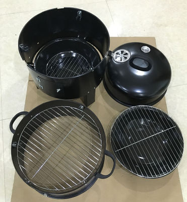 Chrome Plated 3 In 1 Charcoal BBQ Grill for Versatile Cooking and Rotisserie Roasting