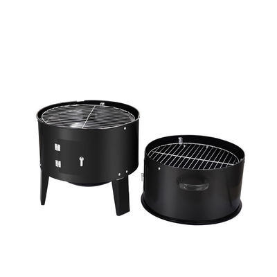 Chrome Plated 3 In 1 Charcoal BBQ Grill for Versatile Cooking and Rotisserie Roasting