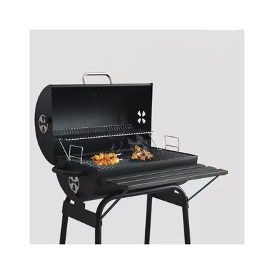 Steel Deluxe Barrel Smoker Charcoal Grill with Powder Coated Finishing