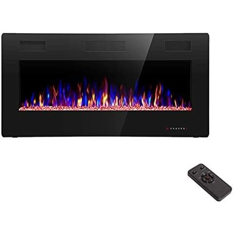 Electric Fireplace Stove with 5 Flame Brightness and Packing Size 96.5*20.5*57.5cm