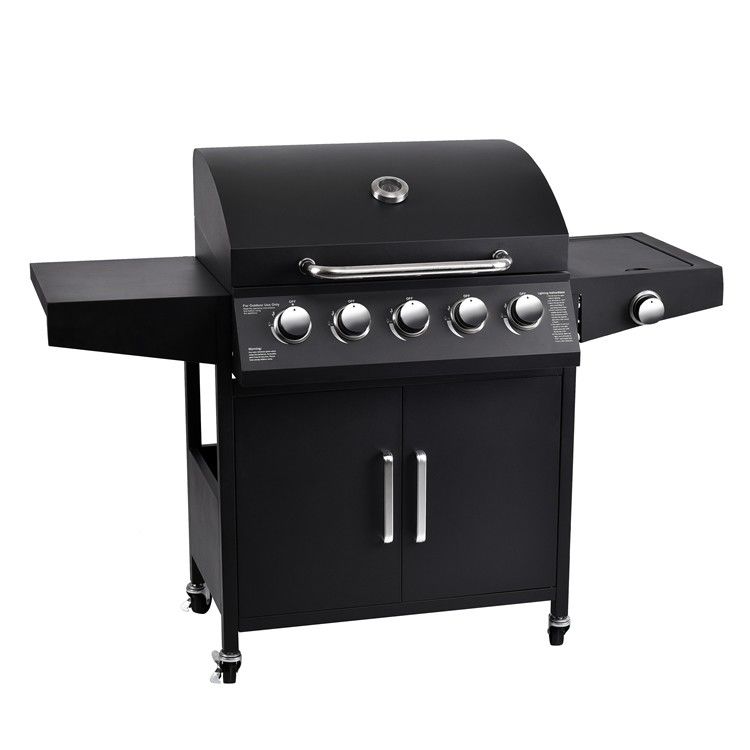 5 1 Propane Burners Gas Grills Stainless Steel Camping Rotisserie Stove 141*55*109 cm