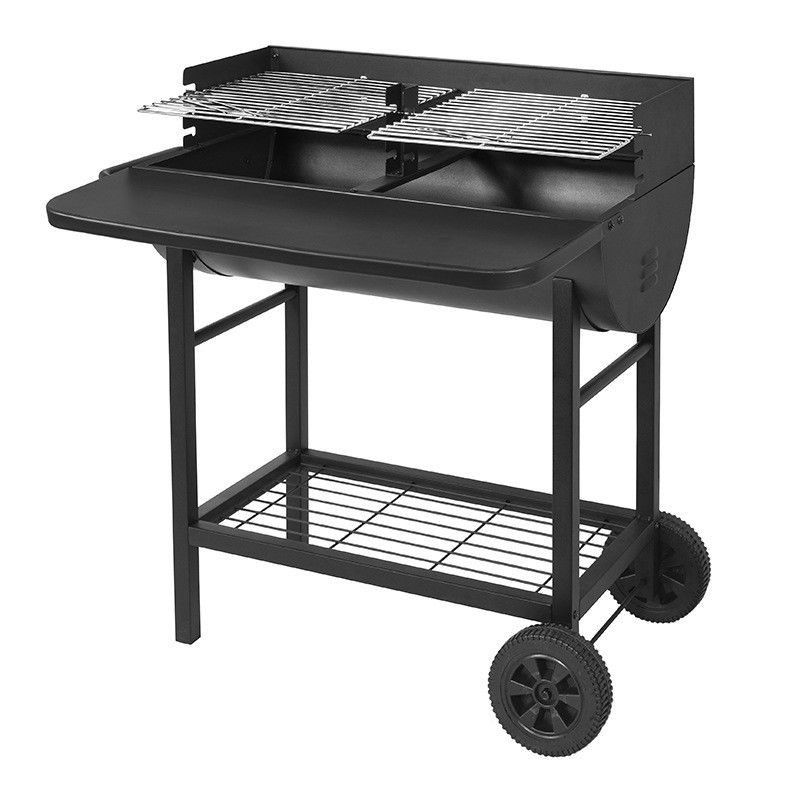 40*41 cm * 2 Cooking Area Steel BBQ Grill for Outdoor Patio Garden Deck Backyard Party