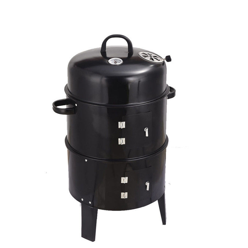 Chrome Plated 3 In 1 Charcoal BBQ Grill for Versatile Cooking and Rotisserie Roasting